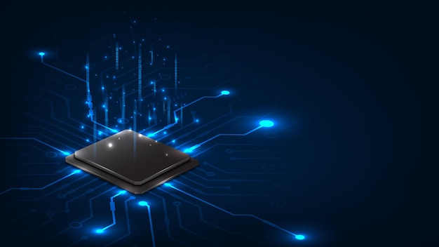 computer processors cpu concept abstract circuit board technology background
