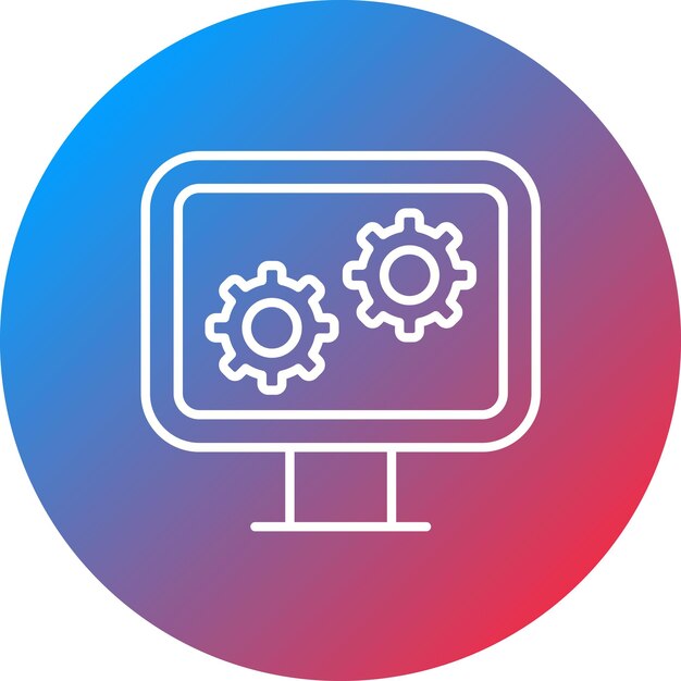 computer settings icon vector image can be used for web marketing