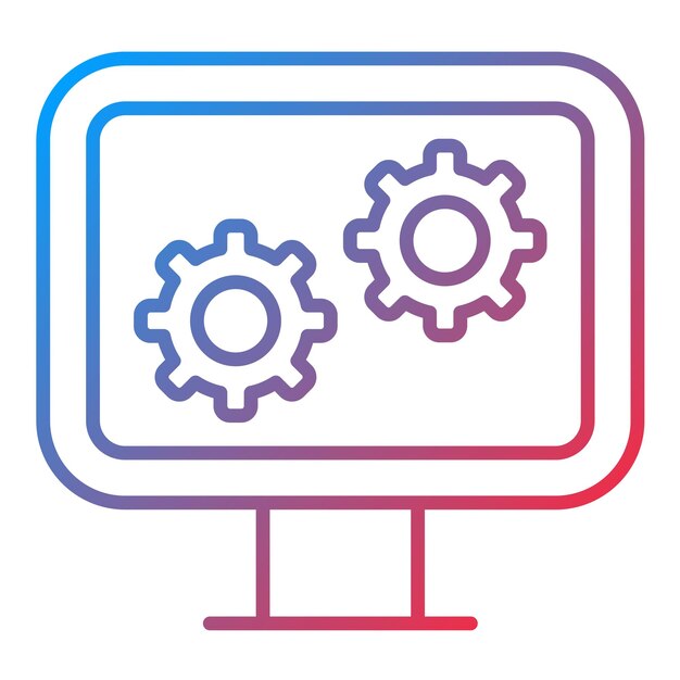 computer settings icon vector image can be used for web marketing