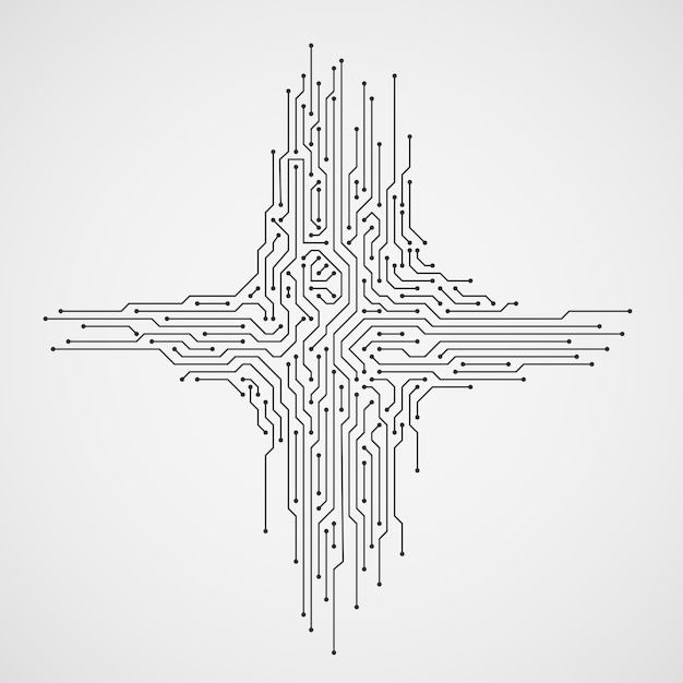 Computer technology abstract background with circuit board