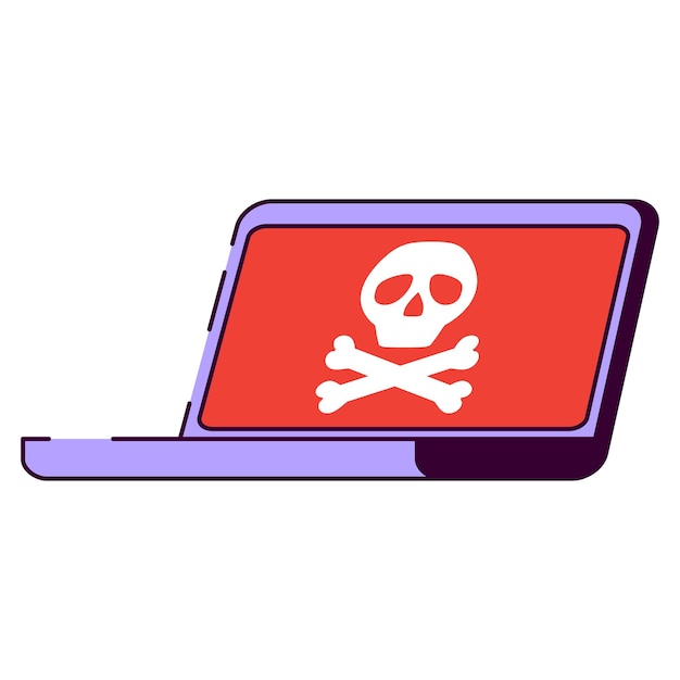 Computer virus laptop Hacker attack Malware spread