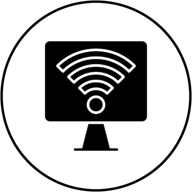 computer wifi icon vector image can be used for networking and data sharing