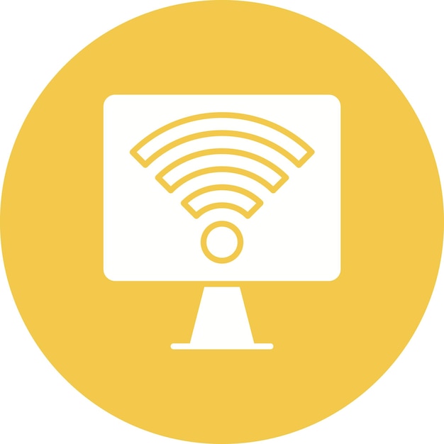 computer wifi icon vector image can be used for networking and data sharing