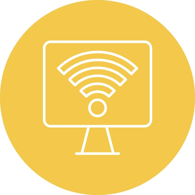 computer wifi icon vector image can be used for networking and data sharing