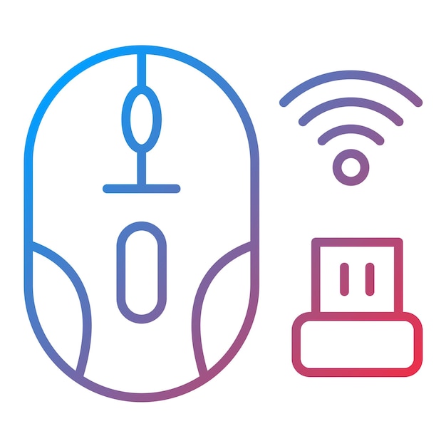 computer wireless mouse icon vector image can be used for networking and data sharing