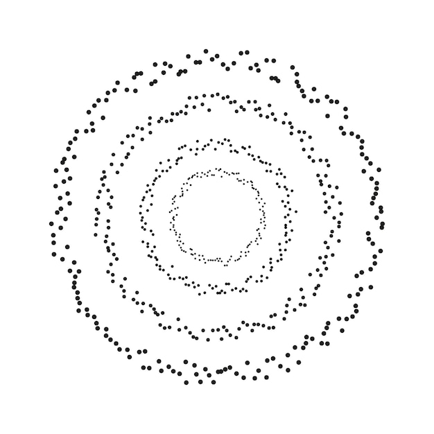 concentric dotted circles abstract geometric pattern vector illustration eps 10