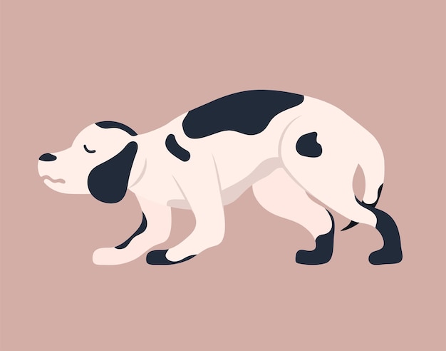 Concept Dog body language A charming flat vector illustration created for web use