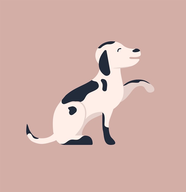 Concept Dog body language A delightful flat vector illustration created for web use