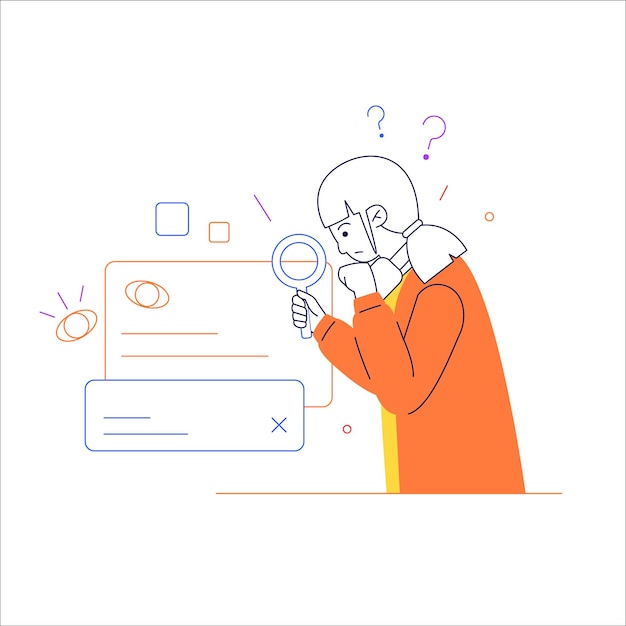 concept of searching for opportunities decisions new business ideas or staff people looking into future choosing direction of development colorful flat vector illustration isolated on whitexa