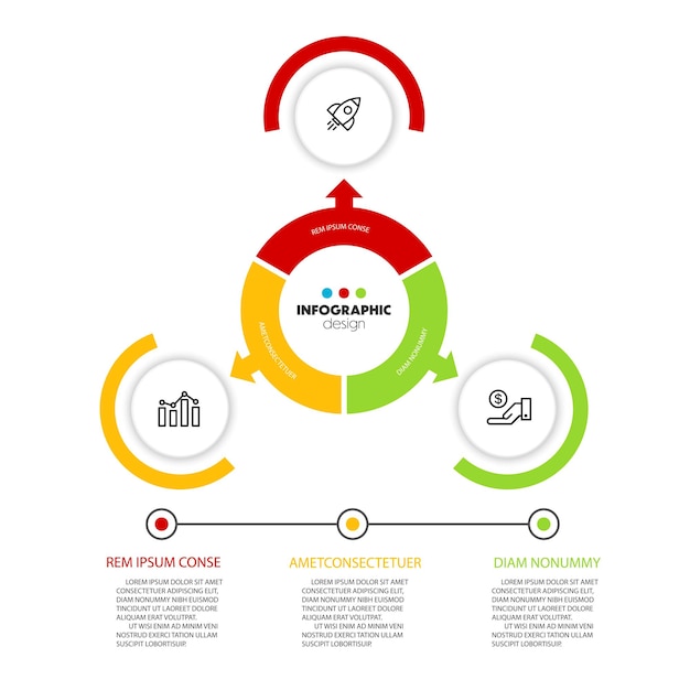 concept startup development strategy simple flat infographic for business information visualization