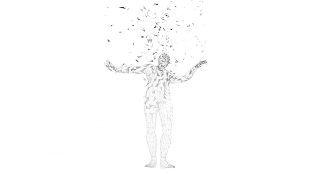 conceptual abstract man.