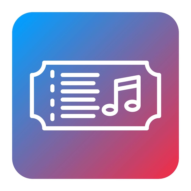 Concert Ticket icon vector image Can be used for Rock and Roll