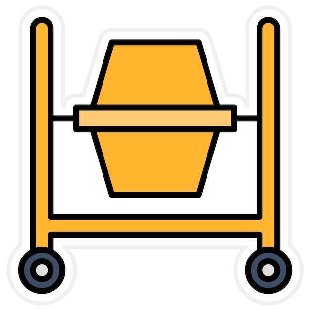 concrete mixer icon vector image can be used for home improvements