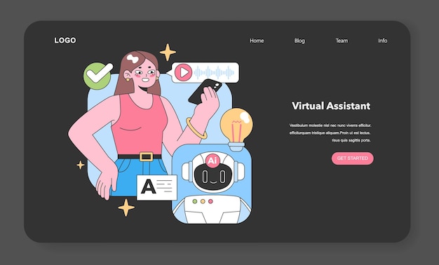 confident woman engages with virtual assistant on phone ai bot ready to assist task execution voice
