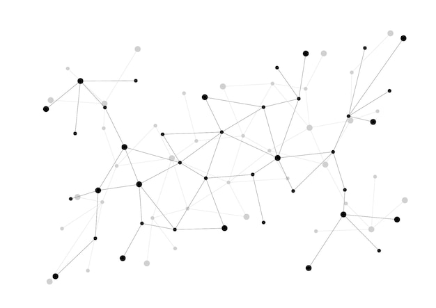 connected dots abstract connection design