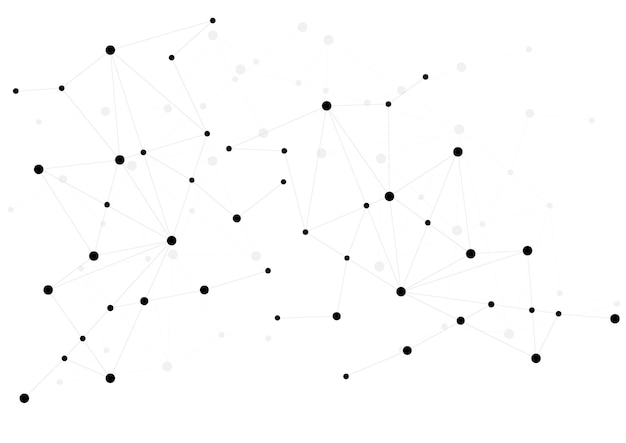 Connected dots abstract design Network