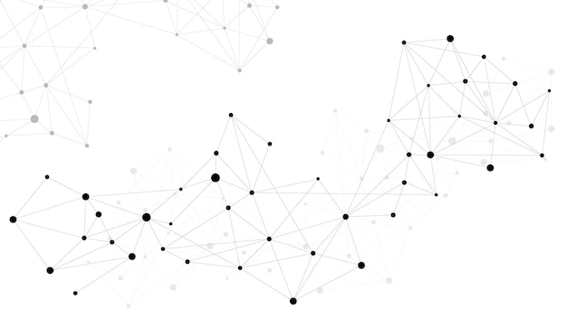 Connected dots abstract design Network