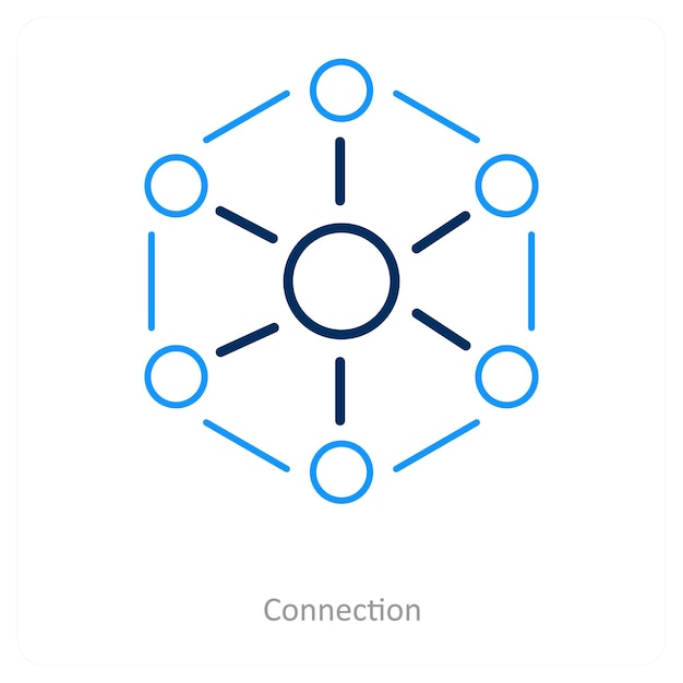 Connection and connectivity icon concept