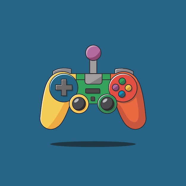 console game controller cartoon vector icon illustration technology object icon