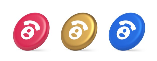 contact phone call voice communication button dialog assistance helpline consulting 3d icon