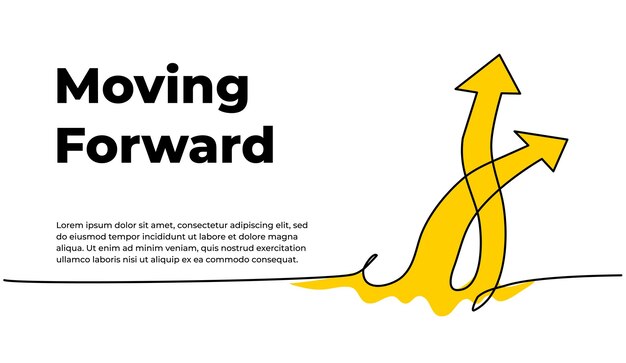 Continuous line design of two arrows pointing up Single line decorative elements