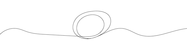 Continuous line drawing of round frame One line icon of frame