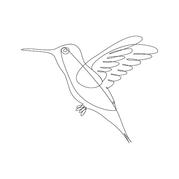 continuous one line drawing of flying bird minimalist bird pigeon outline design