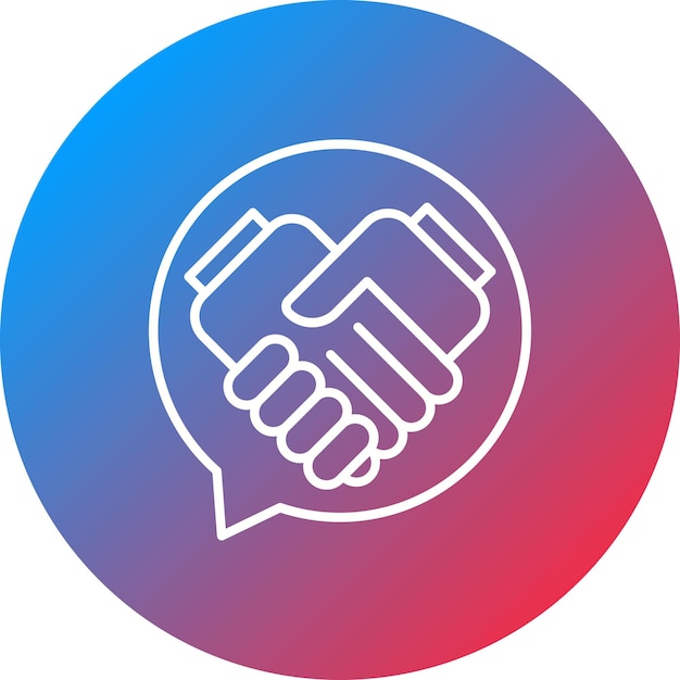 Contract Negotiation icon vector image Can be used for Social Media Agency