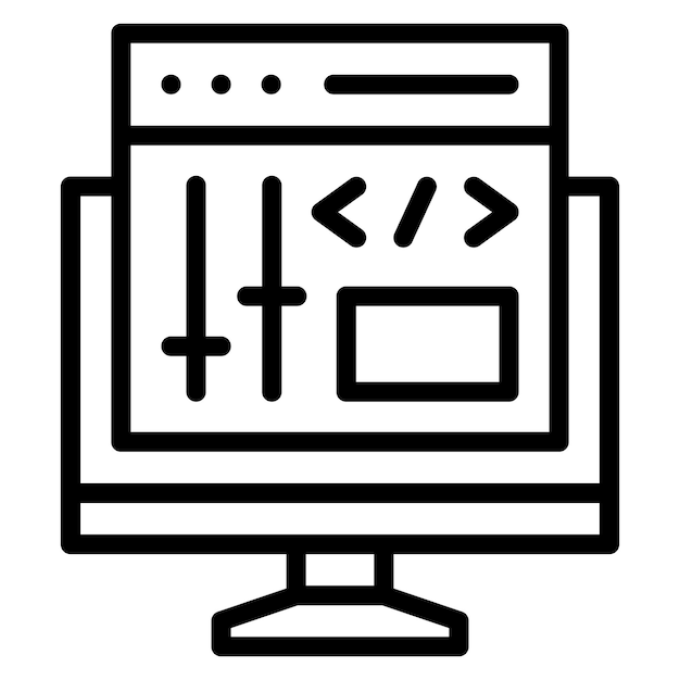 Control Panel vector icon illustration of Web Hosting iconset