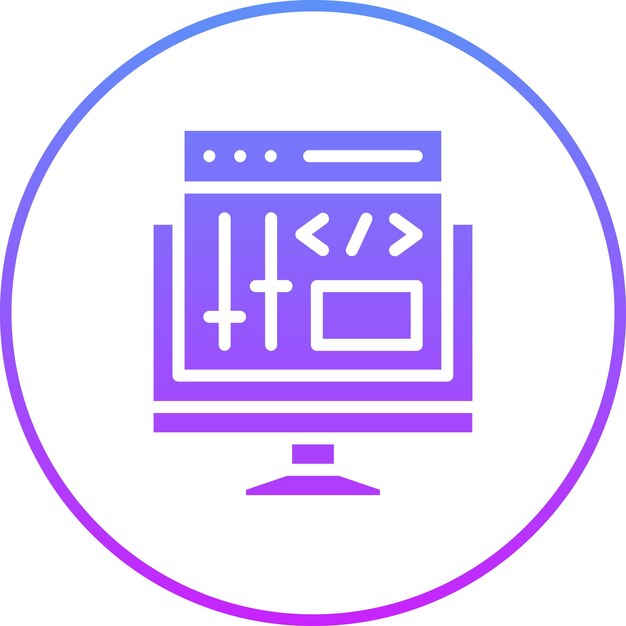 control panel vector icon illustration of web hosting iconset