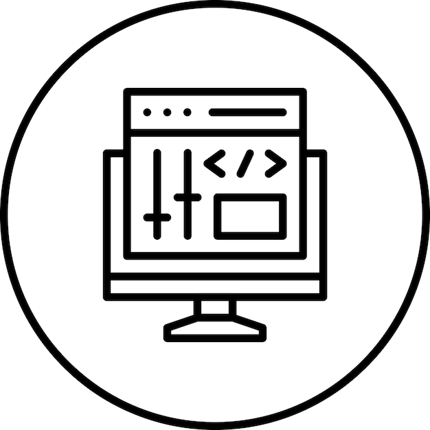 control panel vector icon illustration of web hosting iconset
