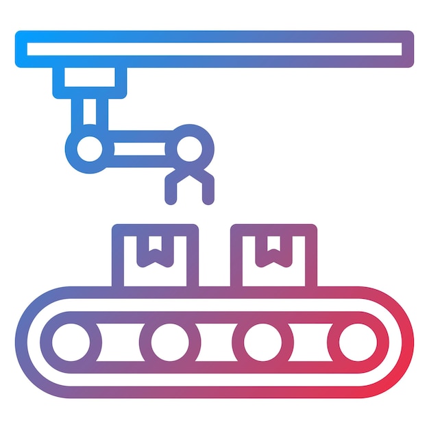 conveyor robot icon vector image can be used for biometrics
