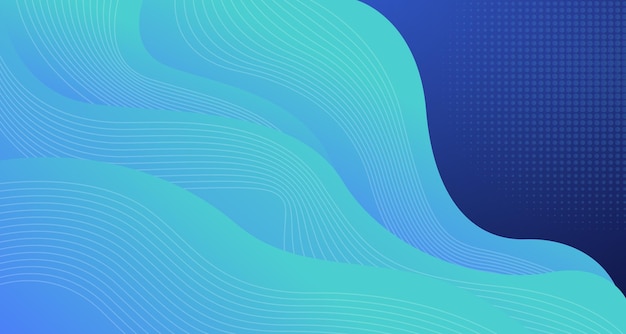 Corporate business industry blue smooth flowing wave gradient background for banner and presentation