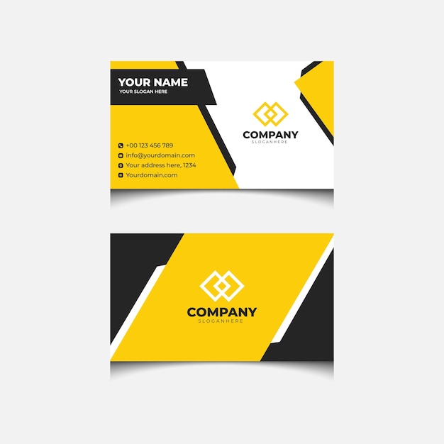 Corporate company business card design vector template