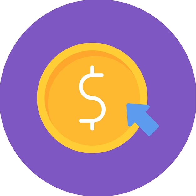 cost per click icon vector image can be used for video blog