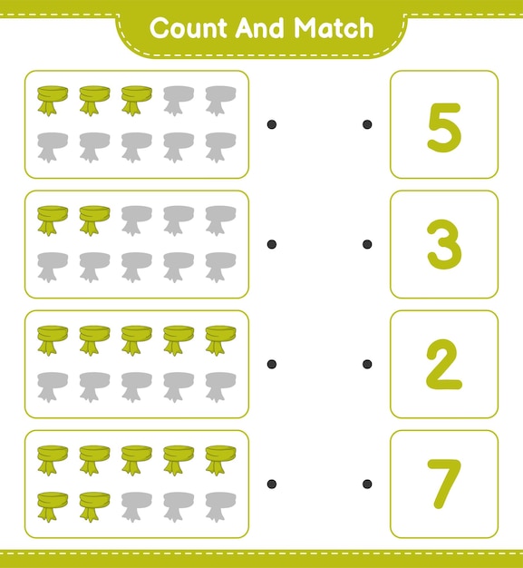 Count and match count the number of Scarf and match with the right numbers