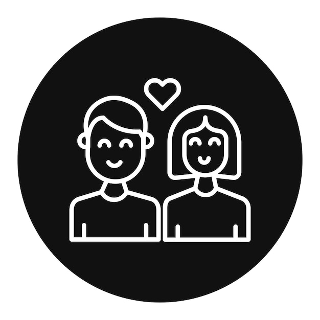 Couple icon vector image Can be used for Humans