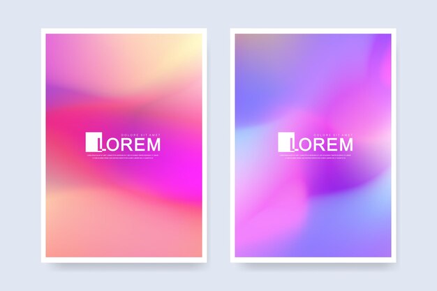 Cover design in pastel colors gradient background