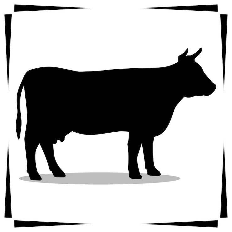 Vektor cow silhouette illustrations cow silhouette icon