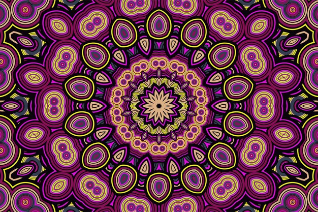 Creative abstract background with a beautiful fractal ornament and an intricate star in the center of the composition