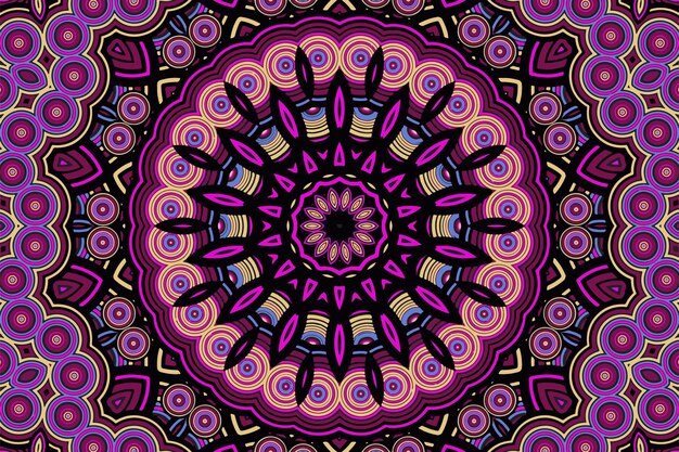 Creative abstract background with a beautiful fractal ornament and an intricate star in the center of the composition