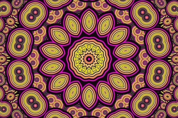 Creative abstract background with a beautiful fractal ornament and an intricate star in the center of the composition