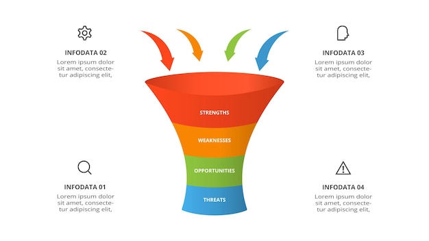 Creative concept for infographic with 4 steps options parts or processes Business data visualization