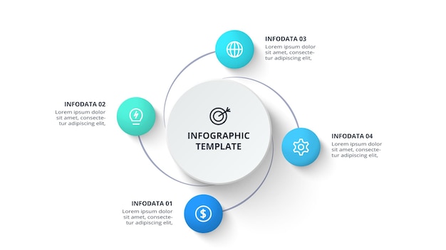 creative concept for infographic with 4 steps options parts or processes business data visualization
