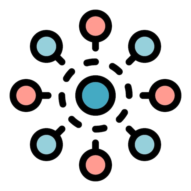 Creative gravity icon Outline creative gravity vector icon color flat isolated
