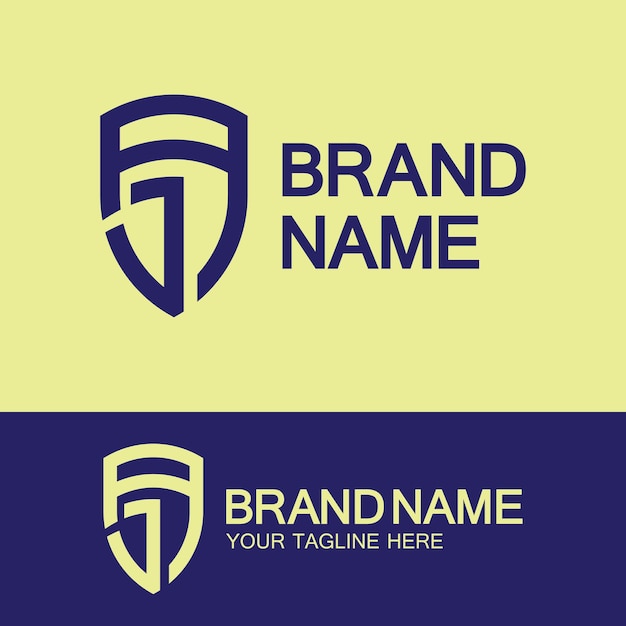 Creative letter AJ or JA monogram simple logo design
