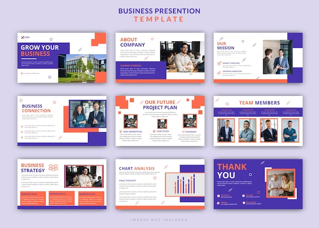 creative marketing business presentation design editable powerpoint slide template design set