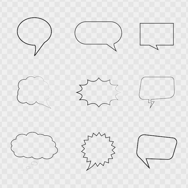 Creative Speech Bubbles for Comics Design