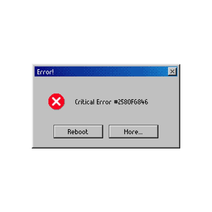 Vektor critical error message window pc popup warning