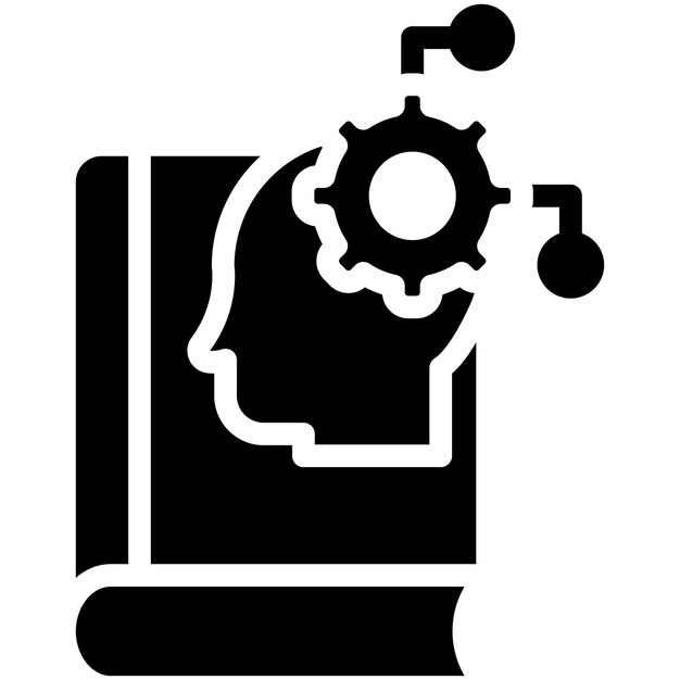 Critical Thinking vector icon illustration of Literature iconset